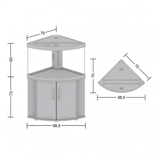 Juwel Trigon 190 Corner Aquarium and Cabinet