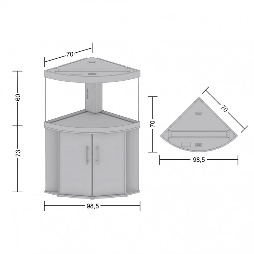 Juwel Trigon 190 Corner Aquarium and Cabinet